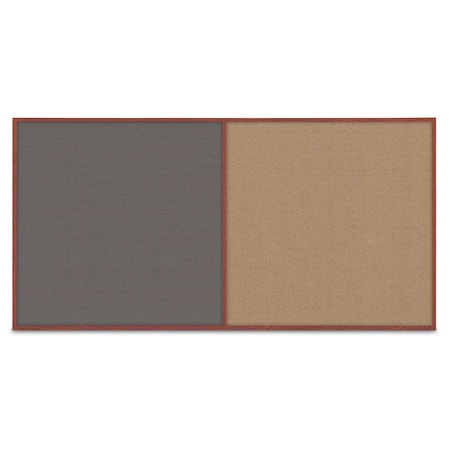 United Visual Products Enclosed Corkboard, 3 Door, 96"x48", 4" Fra UV3413-BRONZE-SURF